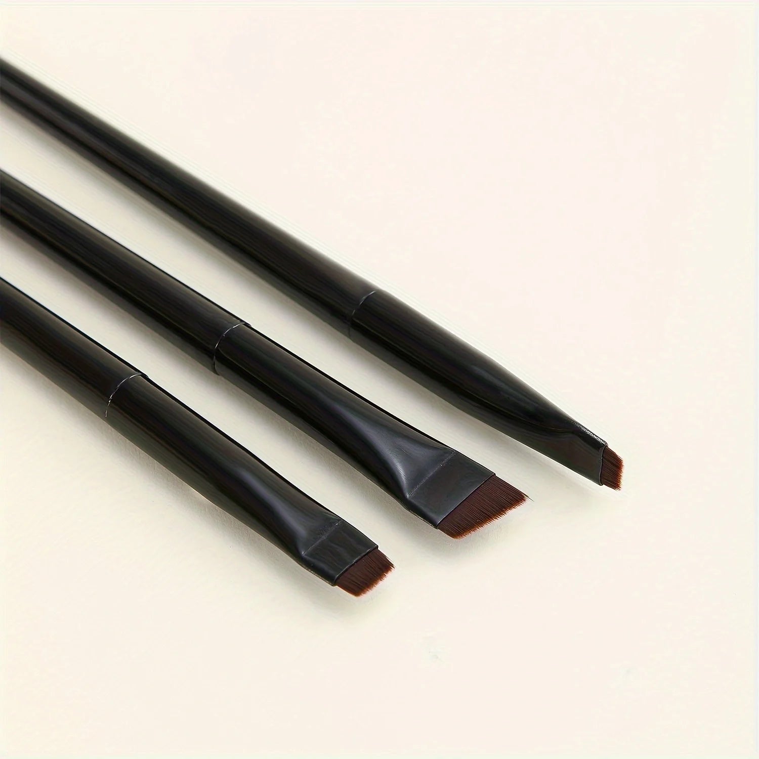 Ultra-Thin Eyebrow Brush Set -3Pcs Angled Precision Eyeliner MakeupBrushes, Synthetic Bristles Slanted Eyeshadow Eye Brow Tintin Beauty World Shop