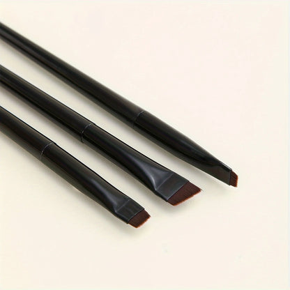 Ultra-Thin Eyebrow Brush Set -3Pcs Angled Precision Eyeliner MakeupBrushes, Synthetic Bristles Slanted Eyeshadow Eye Brow Tintin Beauty World Shop