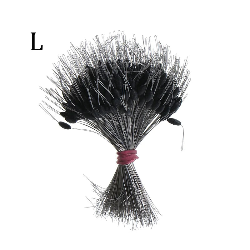 300Pcs Silicone Space Bean Oval Stopper Bobber Profession Fishing Float Resistance Anti-Strand Fish Line Fishing Gear Beauty World Shop
