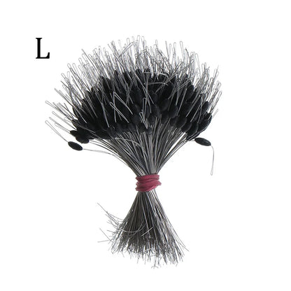 300Pcs Silicone Space Bean Oval Stopper Bobber Profession Fishing Float Resistance Anti-Strand Fish Line Fishing Gear Beauty World Shop