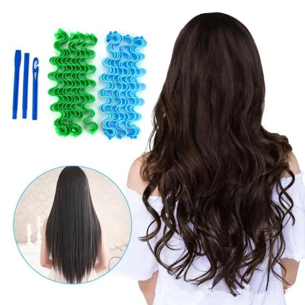 12pcs Heatless Hair Curler No Heat Hair Rollers Soft Curls Curling Rod Roller Sticks Perm Rods Wave Formers Hair Styling Tools Beauty World Shop