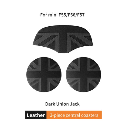 Union Jack Coffee Cushion Storage Groove Protect Coaster Car Cup Anti Slip Pad Mat For MINI Cooper F55 F56 F54 F60 Accessories Beauty World Shop