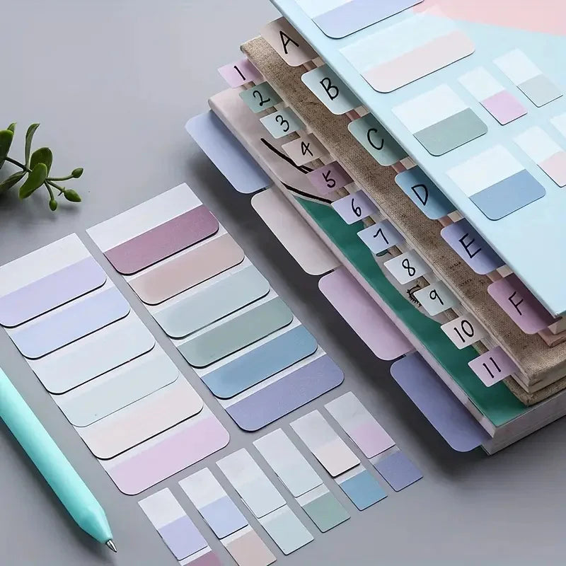 Morandi Colors Index Stickers, Light Color Index Notes, Transparent Writable Folder Sticky Notes Beauty World Shop