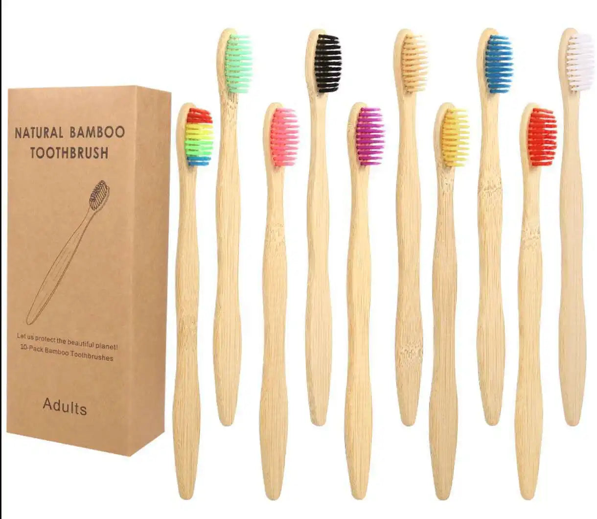 10/20/50/100/150Pcs Disposable adult bamboo soft bristled toothbrush wooden toothbrush clean mouth reusable for home and hotel Beauty World Shop