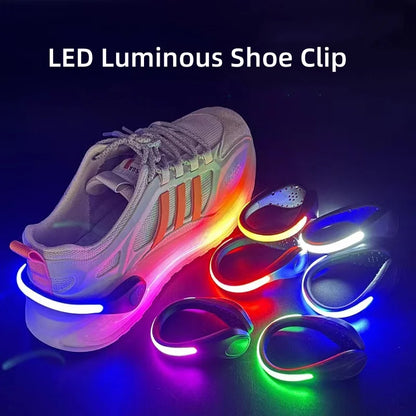 LED Luminous Shoe Clip Light Outdoor Running Cycling Bicycle RGB Novelty Lighting Safety Night Warn Lamp Glowing Zapato Ciclismo Beauty World Shop
