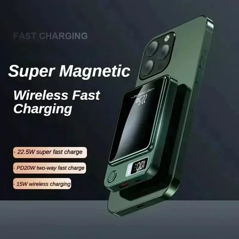 Lenovo Magnetic Wireless Power Bank 500000mAh PD22.5W Large Capacity Fast Charging External Battery For iPhone Huawei Samsung Beauty World Shop