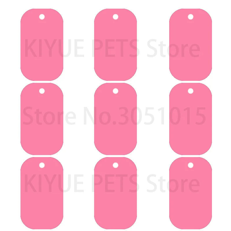 100Pcs Dog Tag Military Pet Id Tags Aluminum Name Pendant Blank Dog Tags Personalized Customized Dog Tag Beauty World Shop