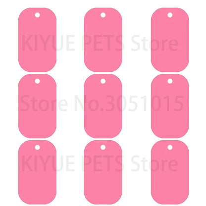 100Pcs Dog Tag Military Pet Id Tags Aluminum Name Pendant Blank Dog Tags Personalized Customized Dog Tag