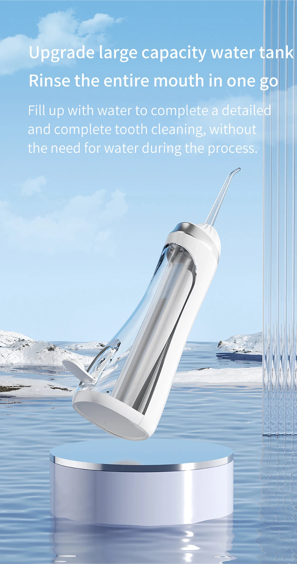 Teeth Water Flosser Electric Oral Irrigator Portable Home Dental Cleaning Teeth Rechargeable Waterproof Teeth Cleaner Oral Care Beauty World Shop