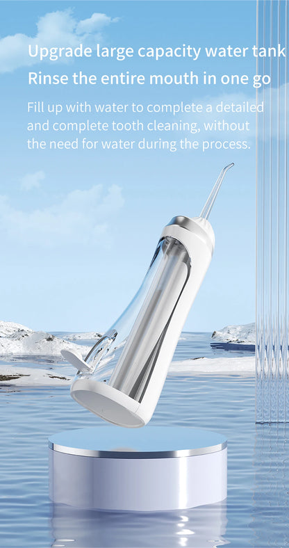 Teeth Water Flosser Electric Oral Irrigator Portable Home Dental Cleaning Teeth Rechargeable Waterproof Teeth Cleaner Oral Care Beauty World Shop