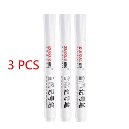 White Marker Pens set Oily Waterproof White Gel Pen DIY Graffiti Sketching Marker Stationery Writing School Supplies brush Beauty World Shop