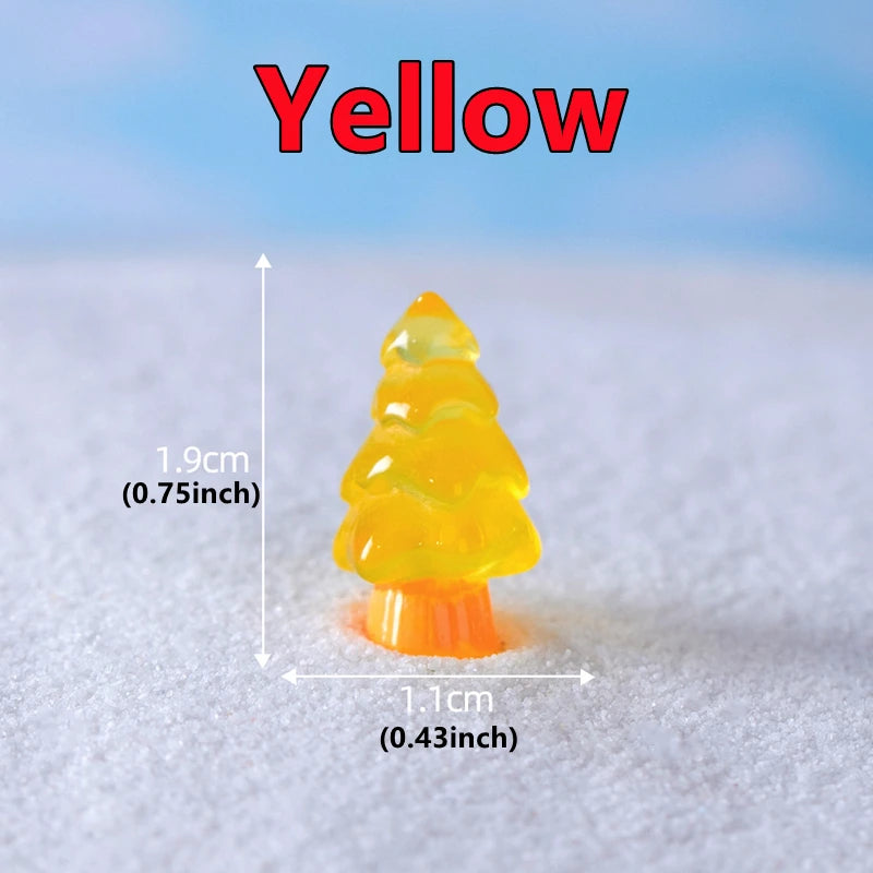 Luminous Figurine Miniature Cute Noctilucent Christmas Tree Micro Landscape Ornaments for Home Decorations Tabletop Beauty World Shop