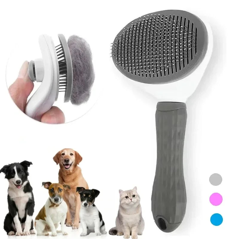 Pet Dog Brush Cat Comb Self Cleaning Pet Hair Remover Brush For Dogs Cats Grooming Tools Pets Dematting Comb Dogs Accessories Beauty World Shop
