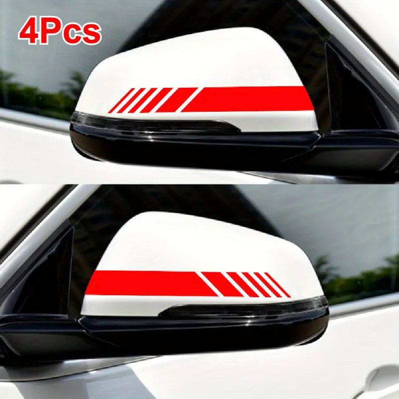 JDM Reflective Car Stickers - Classic Stripes Vinyl Decals, Self-Adhesive for Easy Install - Fit Any Car Body - Waterproof, 4pcs Beauty World Shop