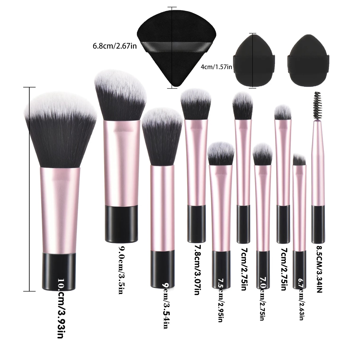 10 color Mini makeup brush Travel portable Makeup Tool Makeup Puff - Palm Brush Professional Makeup tool set Christmas gift Beauty World Shop