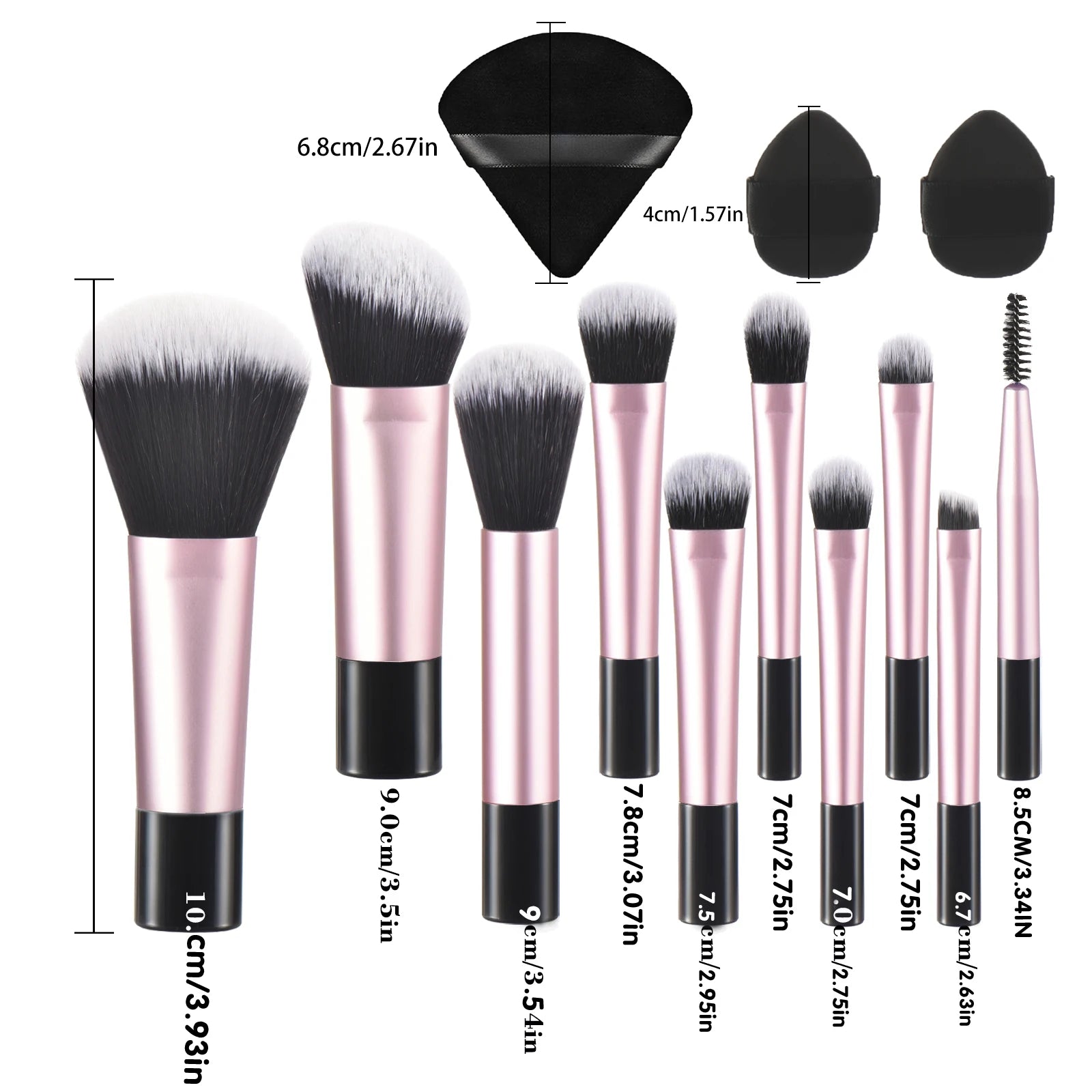 10 color Mini makeup brush Travel portable Makeup Tool Makeup Puff - Palm Brush Professional Makeup tool set Christmas gift Beauty World Shop