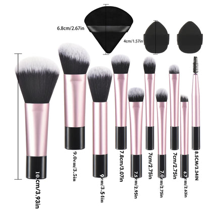 10 color Mini makeup brush Travel portable Makeup Tool Makeup Puff - Palm Brush Professional Makeup tool set Christmas gift Beauty World Shop