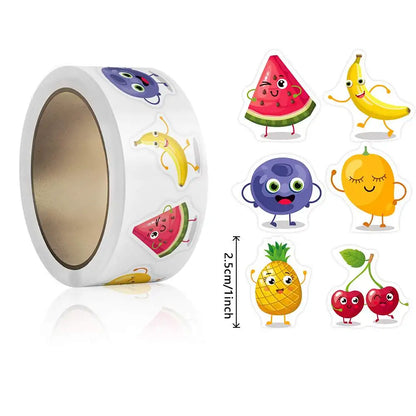 100-500pcs Stationery Stickers Birthday Party Back ground Fruits Balloon Happy Banner Refrigerator Vegetable Stickers Beauty World Shop