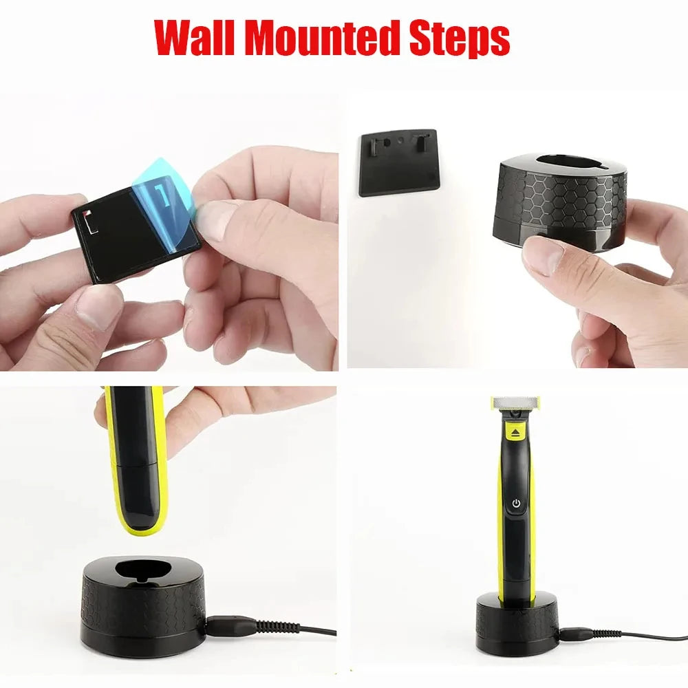 Wall Mounted Charging Base Charger Holder for Philips One Blade QP2520 QP2530 QP2620 QP2630 Hybrid Electric Shaver Beauty World Shop