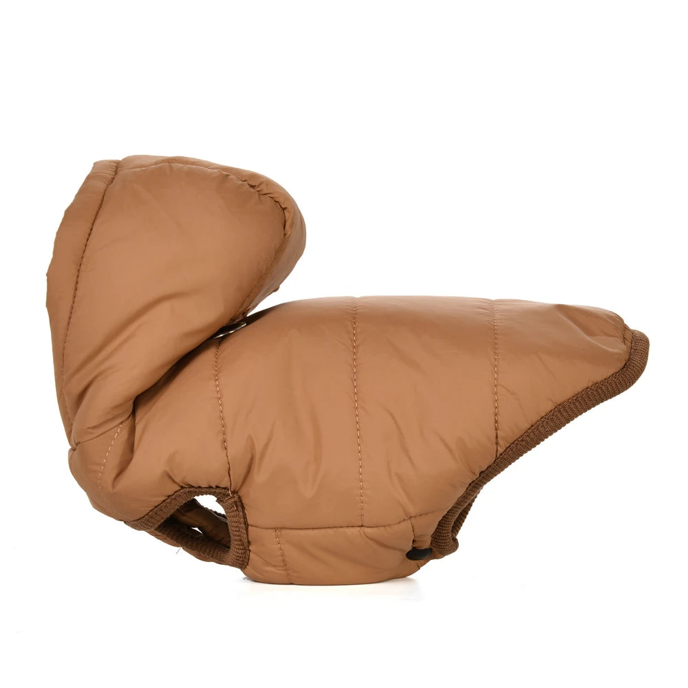 Dog Hooded Winter Jacket Soft Warm Fleece Velvet Puppy Vest Coat  Pet Dog Hat Clothes Cold Proof Winter Padded Yorkies Costume