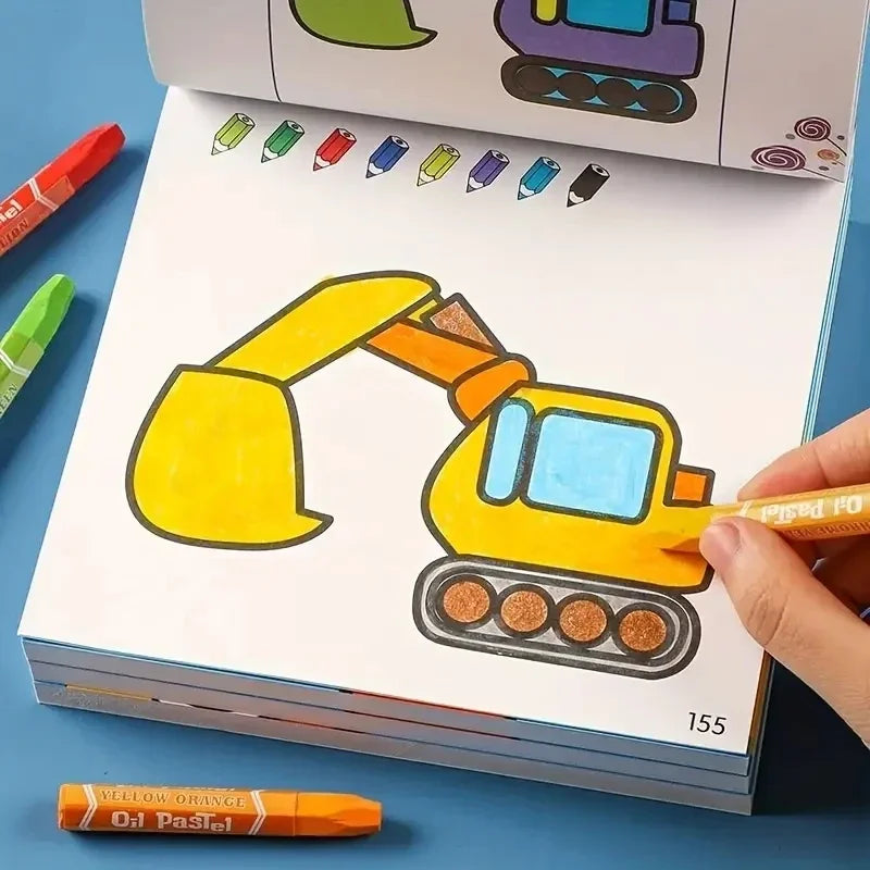 160 Page Children's Painted Painting Book Car Animal Vegetable Baby Picture Book School Early Education Enlightenment Stationery Beauty World Shop