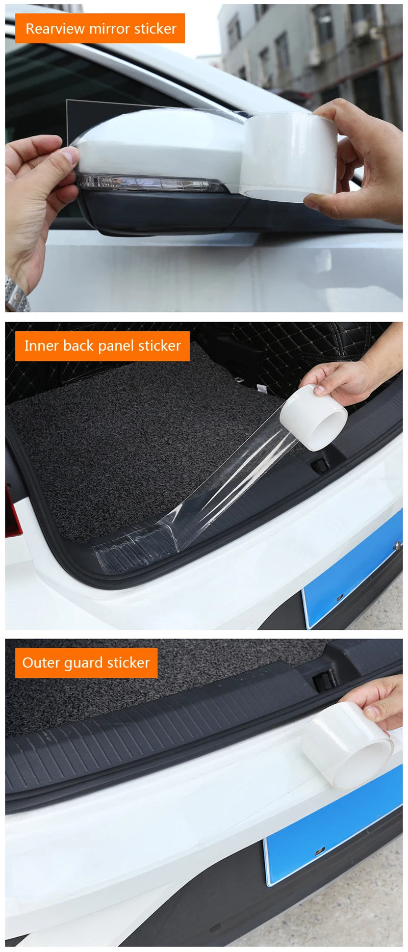 Car Stickers Door Sill Protector Universal Car Door Edge Sticker Anti Scratch Car Bumper Protection Film Car-Styling Accessories Beauty World Shop