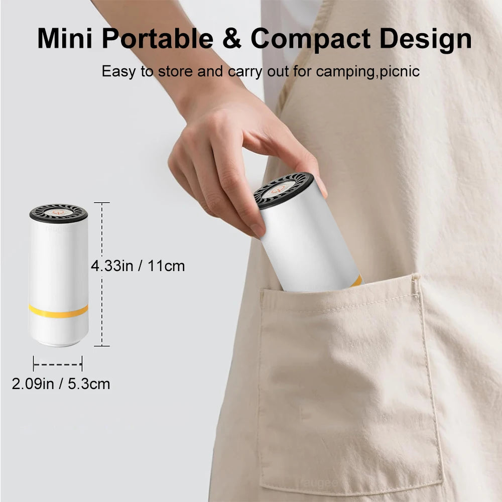 Vacuum Sealer Pump Electric Air Pump Rechargeable Automatic Sealing Machine with Reusable Vacuum Sealer Bags Food Packaging Bag Beauty World Shop