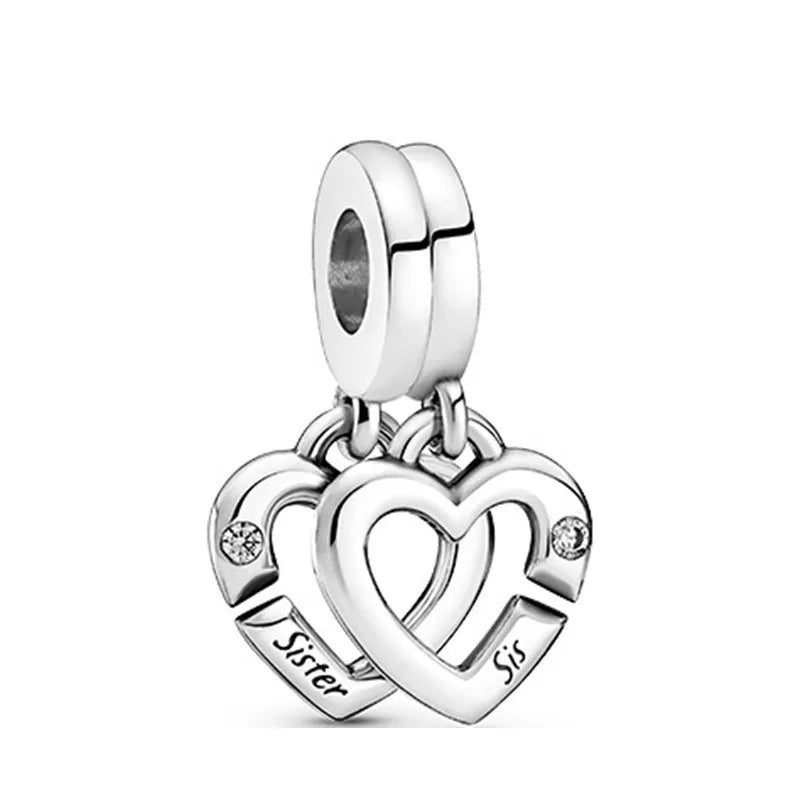 2025 New S925 Silver Spring Ball Bear Cross Pendant Suitable for Original Bracelets DIY Accessories Women's Charm Jewelry Gifts Beauty World Shop