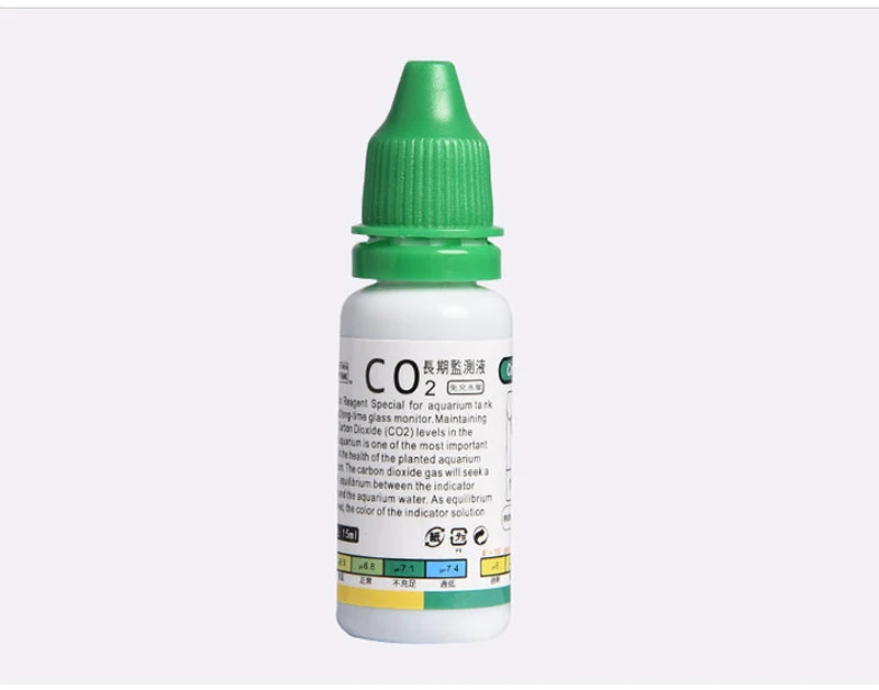 Aquarium CO2 Indicator Solution Monitor Plants Grass CO2 System Concentration Fish Tank Glass Liquid Tester Fluid Drop Checker Beauty World Shop
