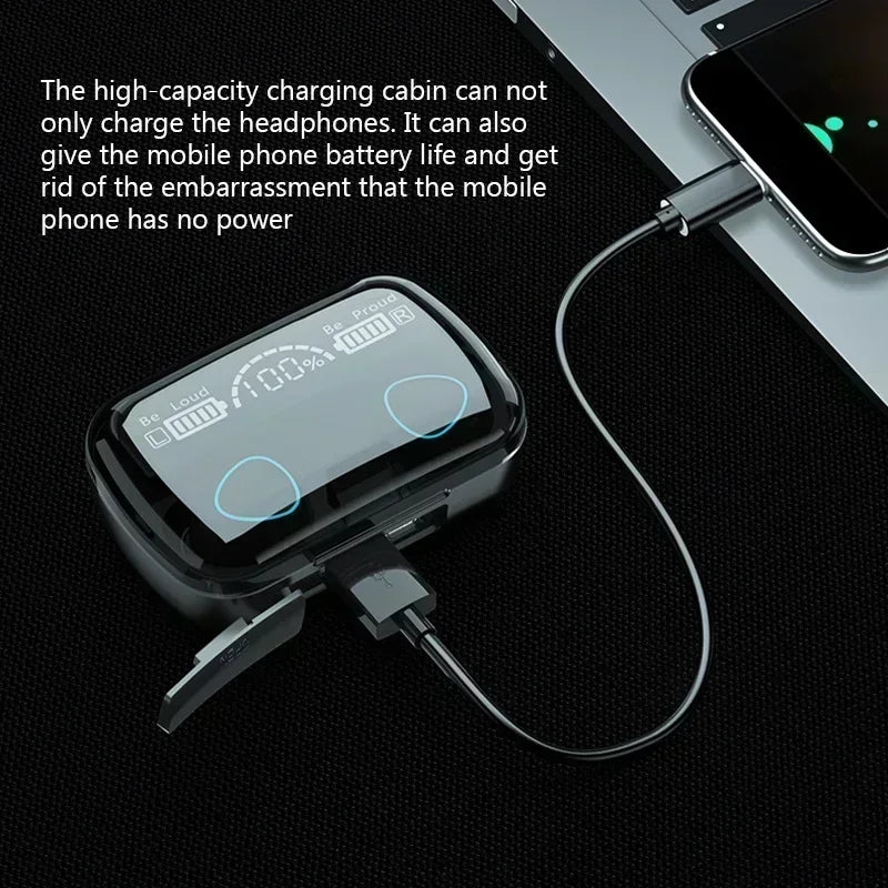 New TWS Bluetooth Earphones Handfree LED Dispay Headphones Bluetooth HiFi Stereo Music Wireless Earbuds for all smartphones Beauty Fashion