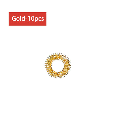Acupressure Rings Spiky Sensory Finger Rings, Spiky Finger Ring Acupressure Ring Set Silent Stress Massager Finger Massage Tool Beauty World Shop