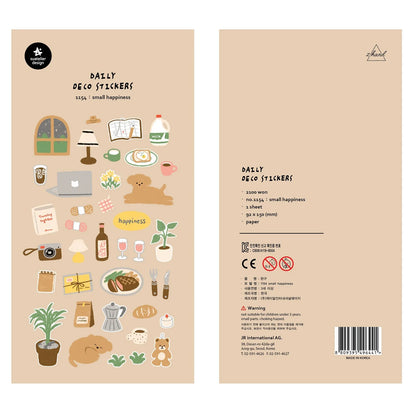 Korean Import Original Suatelier Collection Kawaii Daily Stickers Scrapbooking Diy Journal Stationery Sticker Deco Art Supplies Beauty World Shop