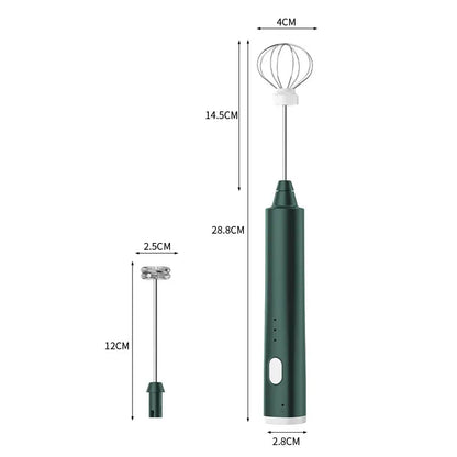 1 PCS USB Rechargeable Handheld Egg Beater 3 Speeds Electric Milk Frother Foam Maker Mixer Coffee Drink Frothing Wand Foamer Beauty World Shop