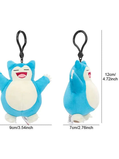 Genuine Animal Series Pikachu Snorlax Kawaii Plush Toys Cute Pendant Keyring Keychain Birthday Party Gifts For Kid Boy Beauty World Shop
