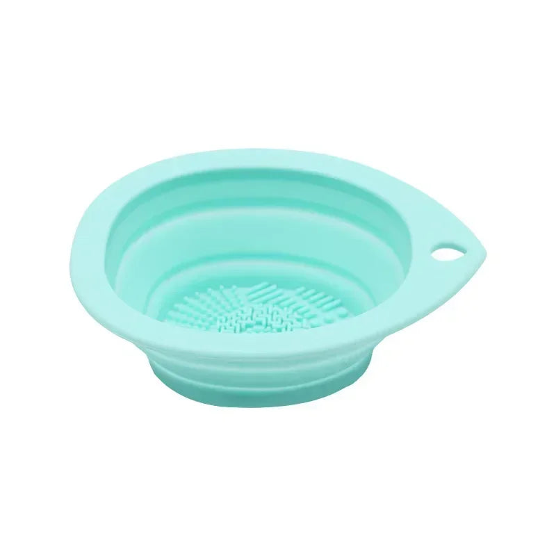 Silicone Makeup Brush Cleaner Folding Powder Puff Cleaning Bowl Eyeshadow Brushes Washing Soft Mat Beauty Tools Scrubber Box Beauty World Shop