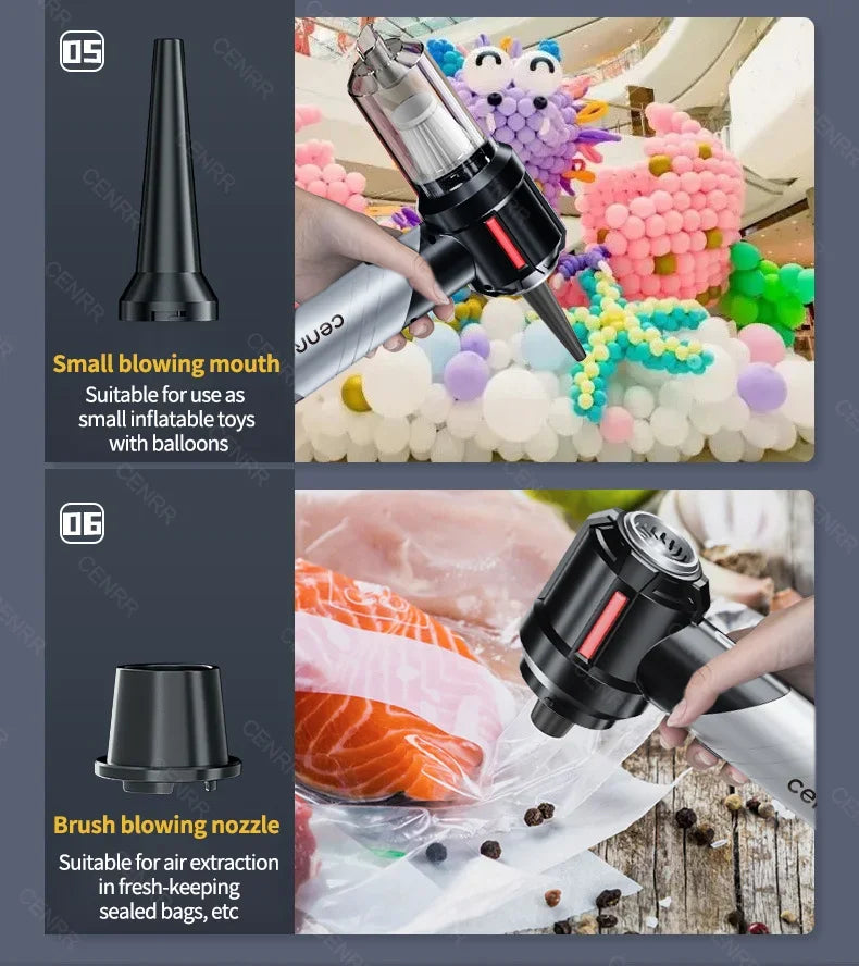 CENRR 998000PA Car Vacuum Cleaner Strong Suction Powerful Handheld Wireless Vacuum Cleaner Mini Blower for Home Appliance Beauty World Shop