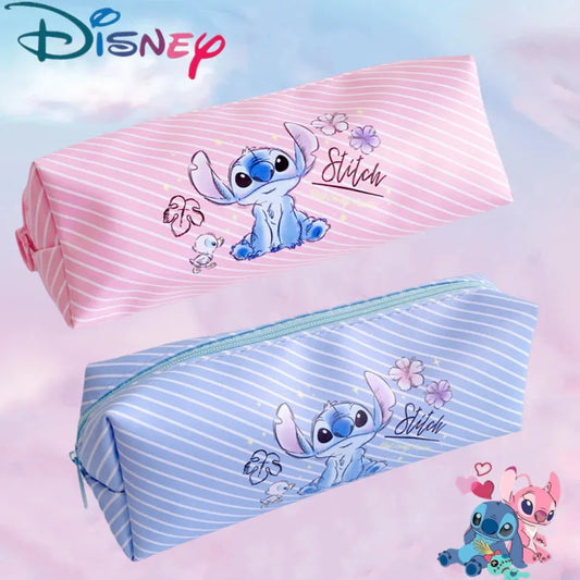 New Disney Stitch Anime Pencil Case Stitch Print Pen Bag Cartoon Students Storage Bag Stationery kids Toy Christmars Gift Beauty World Shop