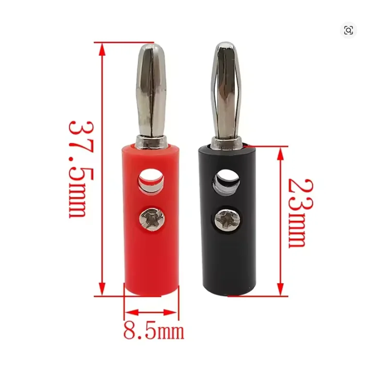 10Pair Silver 4mm Banana Plug Male and Female 4mm Banana Jack Panel Mount Banana Socket Terminal Connector Adapter Red Black Beauty World Shop
