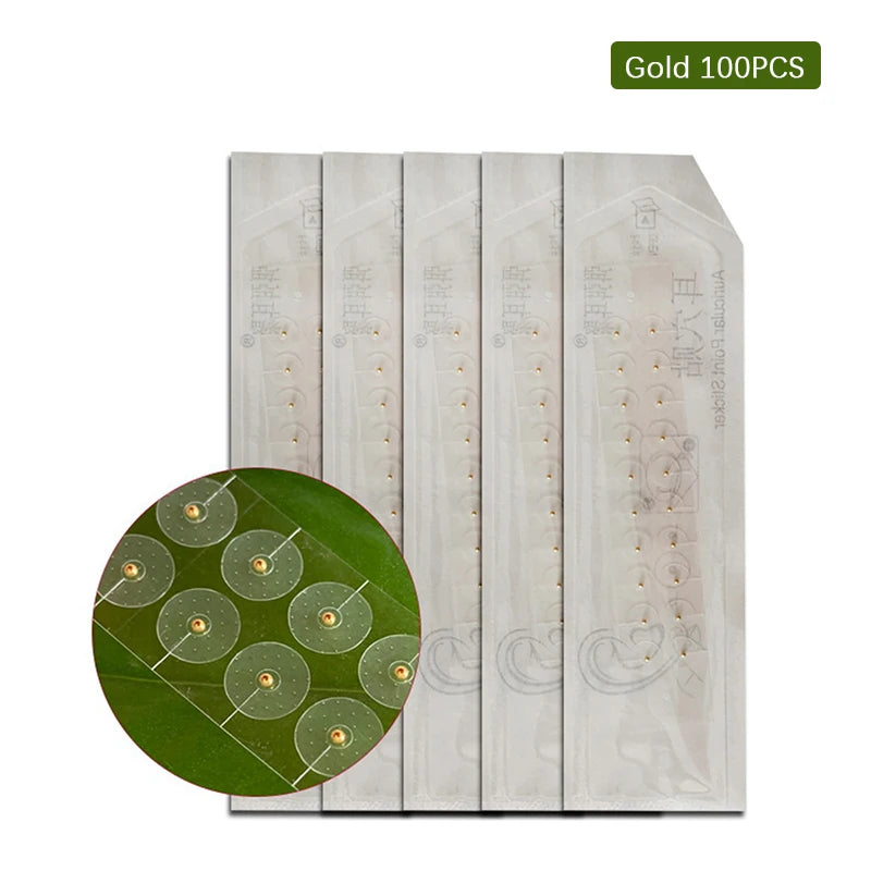100/200pcs Clear Ear Point Stickers Ear Pressure Stick Acupuncture Magnetic Beads Auricular Ear Stickers Massage Ear Stickers Beauty World Shop