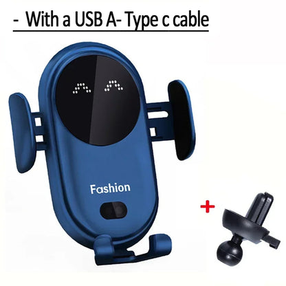 Infrared Induction Car Wireless Charger Stand Car Air Vent Clamp for iPhone 16~12 Pro Max Samsung Galaxy S25/S24 Fast Charging Beauty World Shop