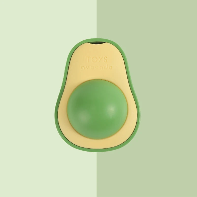 Avocado Catnip Ball Rotatable Pet Toy Mint Ball Wall Stickup Cat Snacks For Kitten Cat Cartoon Pet Teeth Cleaning Supplies