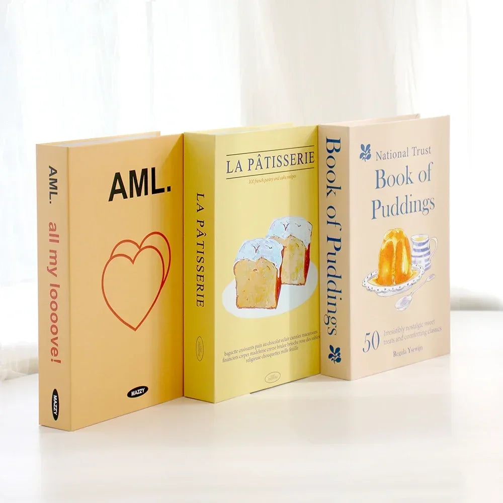 3Pcs Foldable Fashion Fake Books Living Room Decoration Designer Books Coffee Table Ornaments Club Hotel Room Villa Prop Books Beauty World Shop