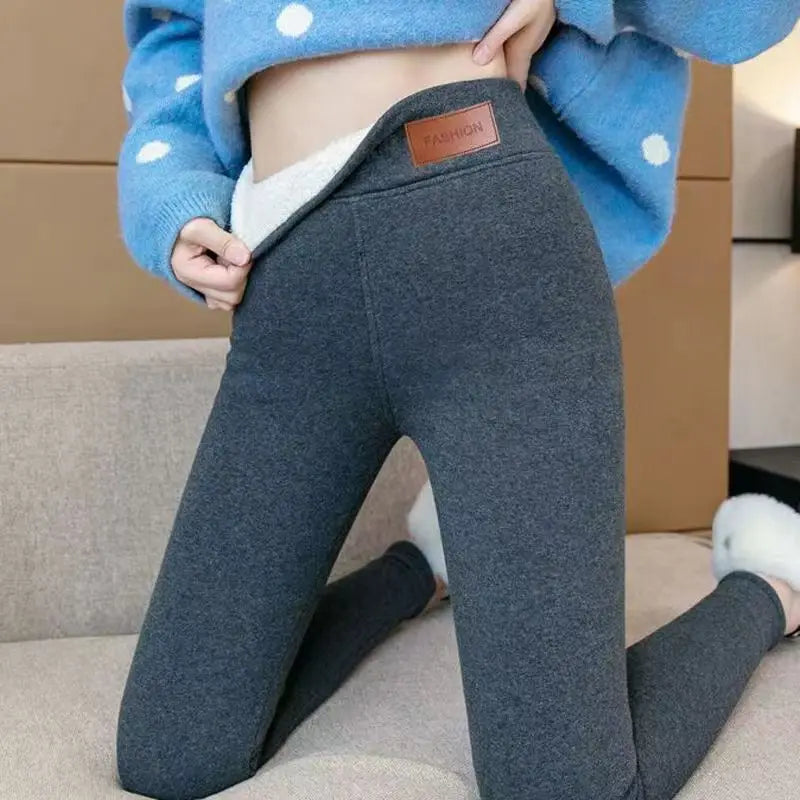 Women Thermal Leggings Winter Warm Sexy Elastic Translucent Pantyhose Female Fleece Thermal High Waist Slim Thicken Tight Pants Beauty World Shop