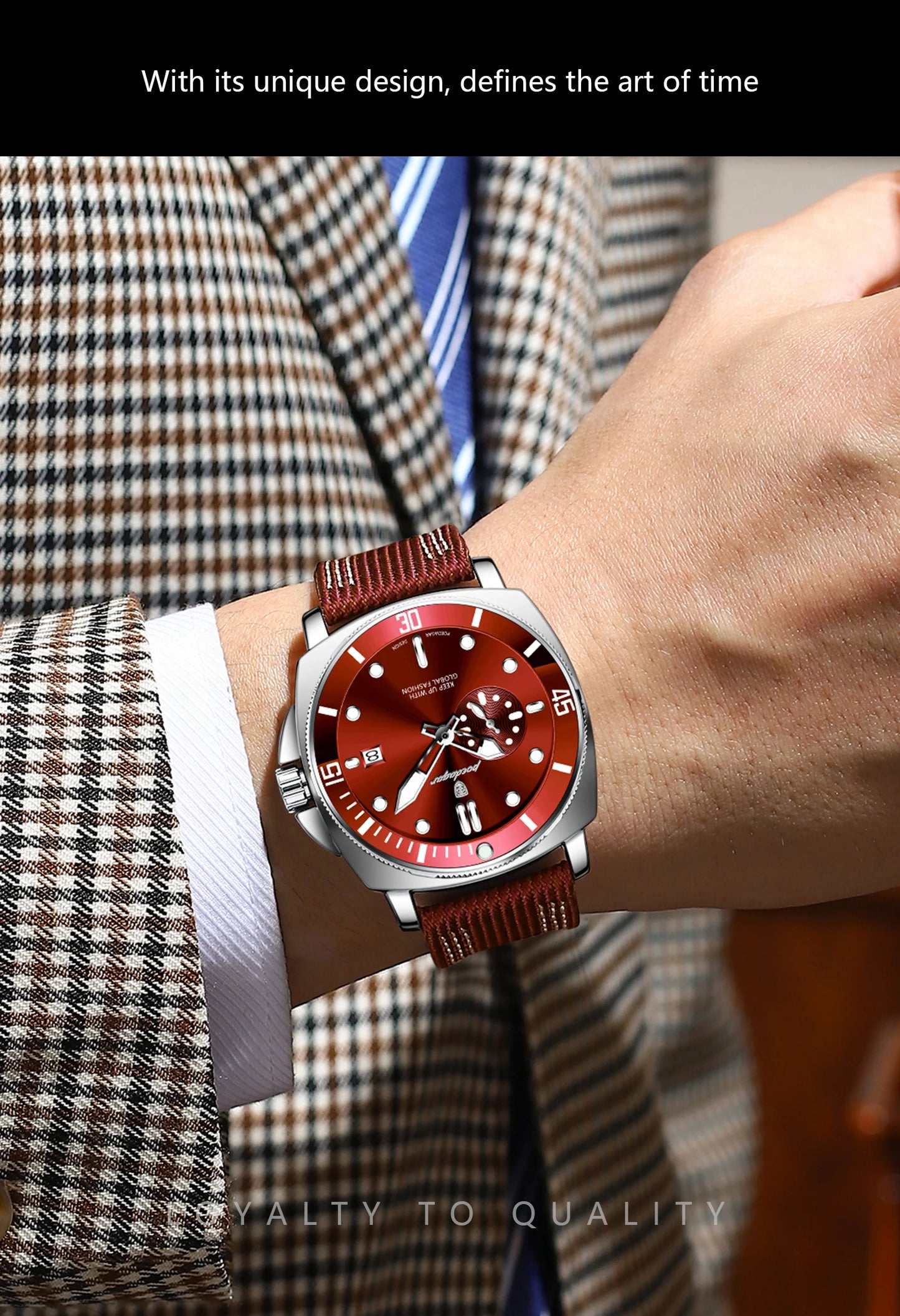 POEDAGAR Luxury Fashion Man Watch Luminous Waterproof Date Sport Watches For Men Nylon Leather Quartz Business Men's Clock Reloj Beauty World Shop