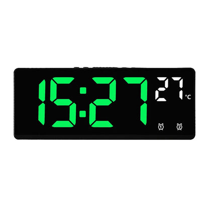 Creative Number Clock Color Nightlight Temperature Calendar Alarm Clock LED Large Number Electronic Clock Backlight Home Decor Beauty World Shop
