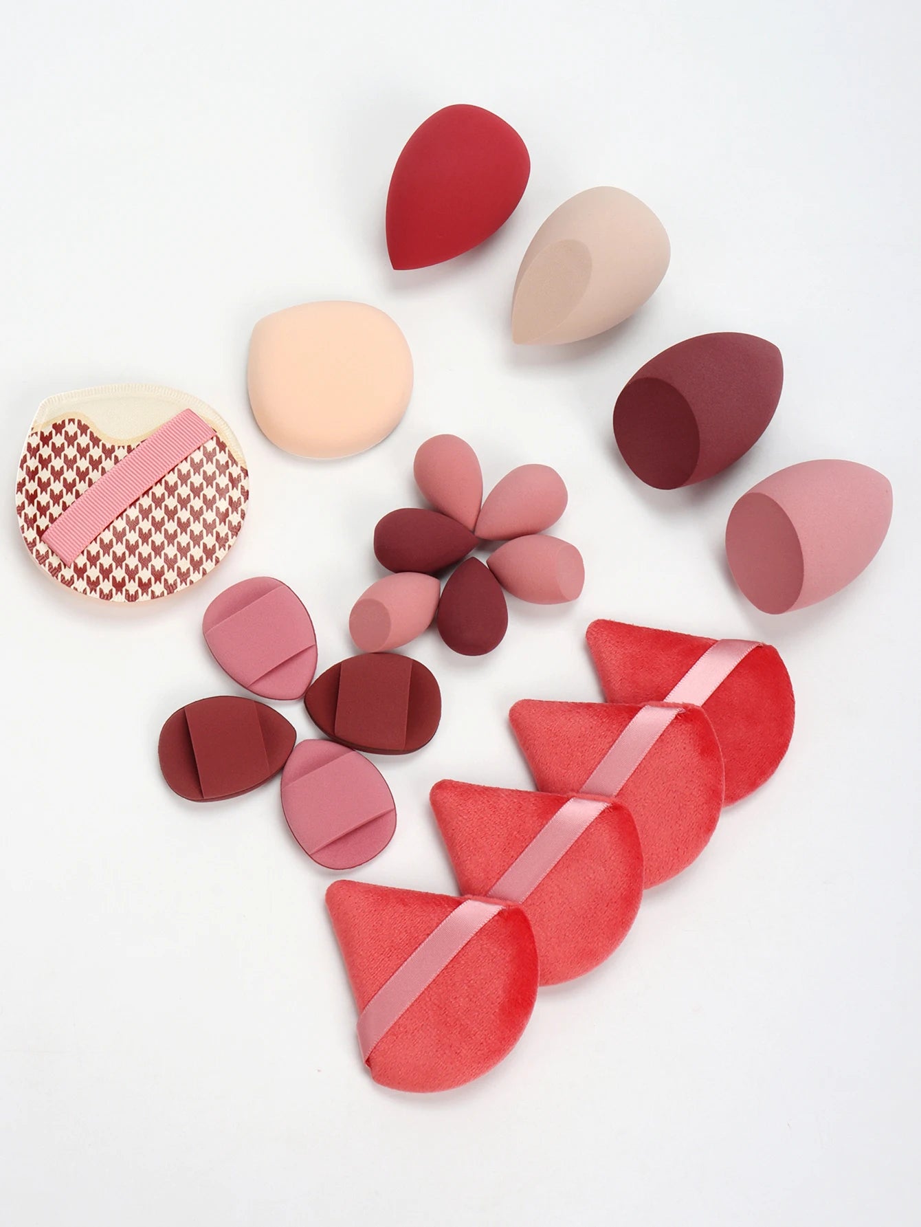20 Pcs Pink Makeup Sponge and Makeup Puff Set Suitable for Face Cream and Powder Concealer Powder Makeup Machine Beauty World Shop