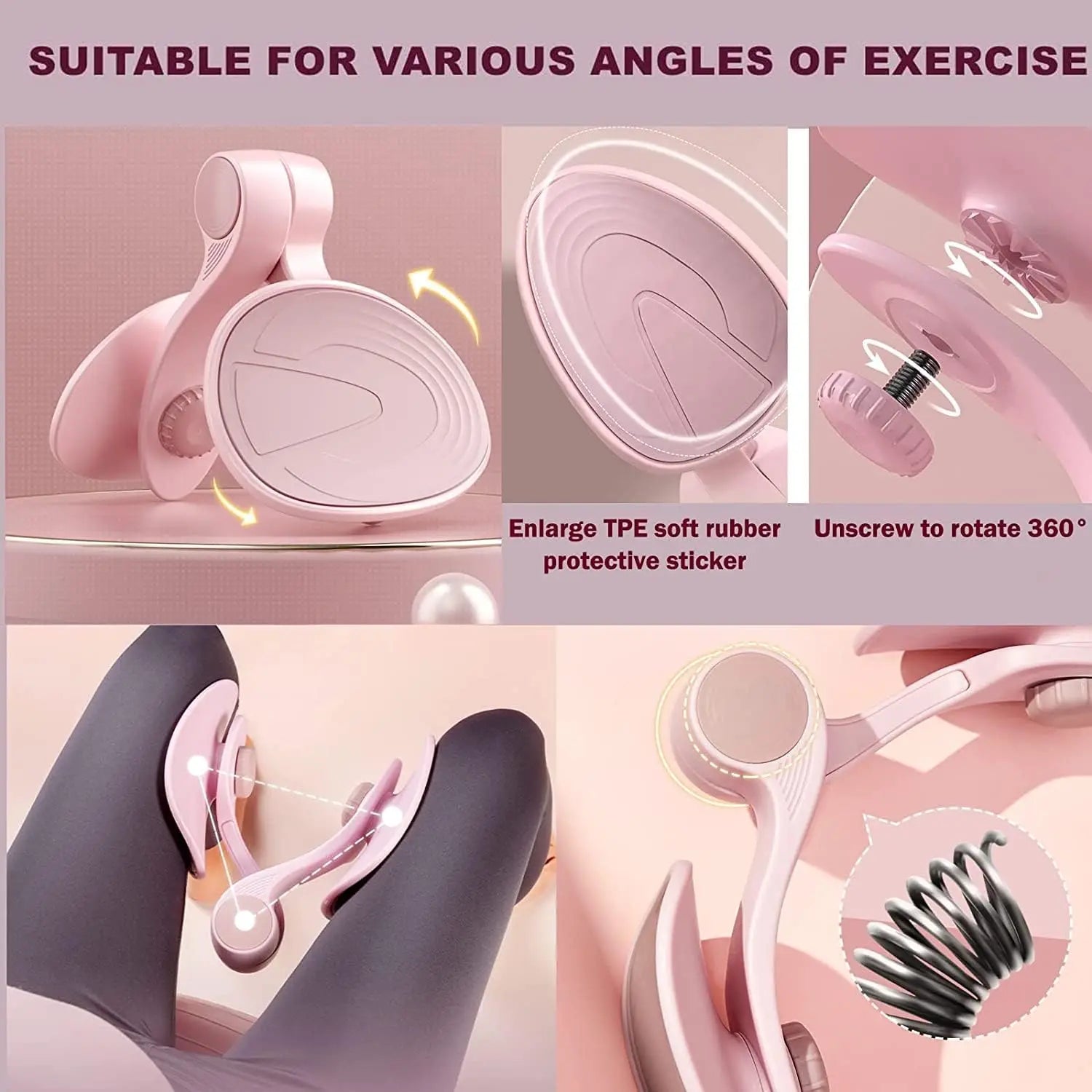 Kegel Pelvic Floor Muscle Trainer - Pink, Fit for Thigh Muscle Training, Home Gym Fitness Equipment for Women Beauty World Shop