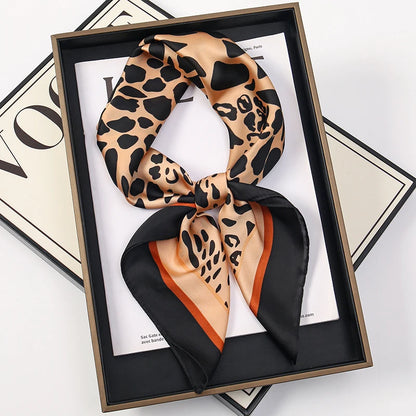 60Colors Luxury Scarf Women 70*70Cm Silk Feel Square Hair Wrapping Foulard Satin Shawl Big Size Head Bandana Hijab Handkerchief Beauty World Shop