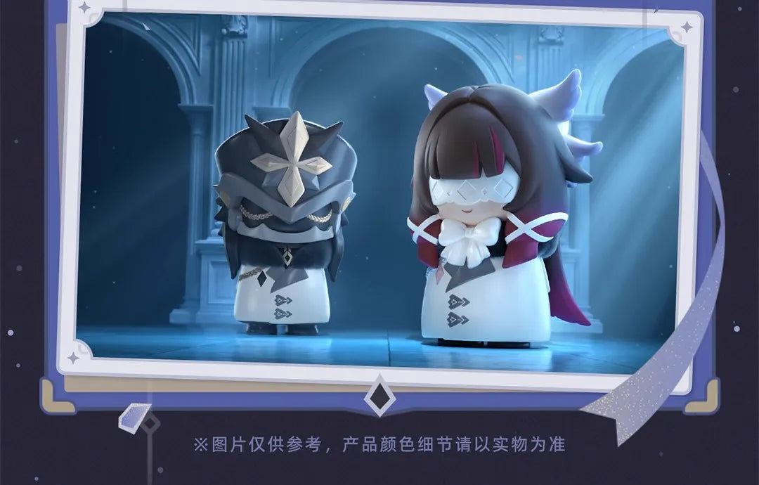 Mihoyo Genshin Impact Fatui Harbinger Q Version Series Blind Box Desktop Mini Doll Model Toys Trend Decoration Surprise Gifts Beauty World Shop