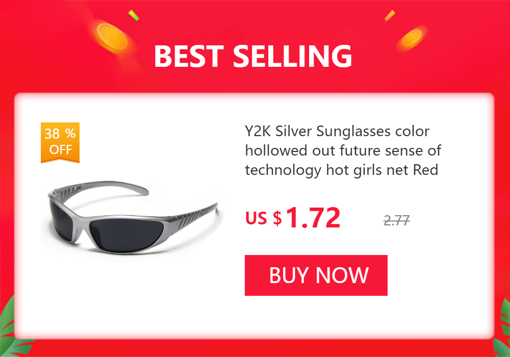 Y2K Silver Sunglasses Color Hollowed Out Future Sense Of Technology Hot Girls Net Red Sunglasses Women Sunglasses Trendy Men Beauty World Shop